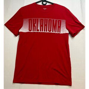 Oklahoma shirt mens medium short sleeve Captivating Apparel red